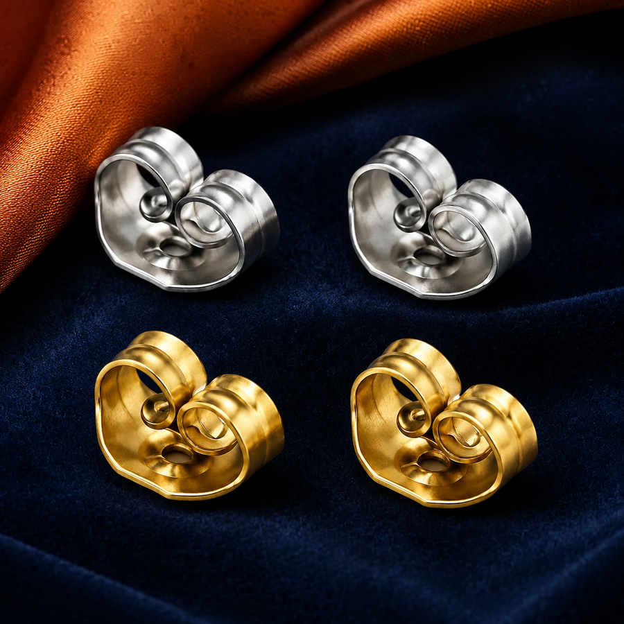 Standard-size branded HEIRMUFFS™ Universal Screw-Back pair for compatible threaded Stems.