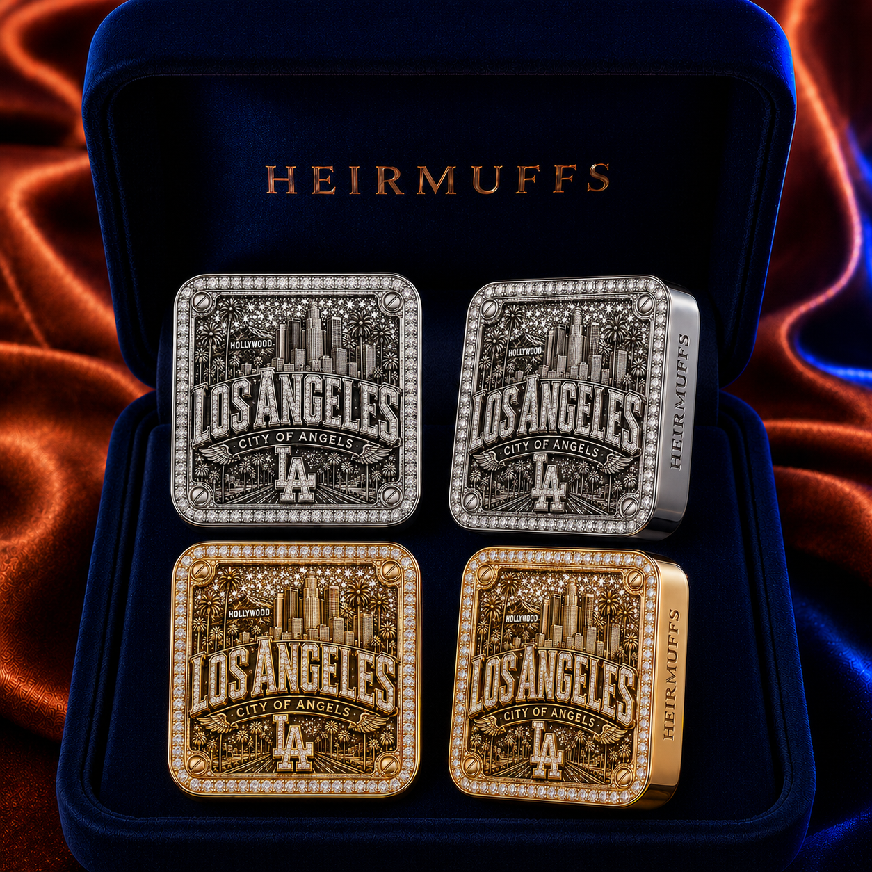 Los Angeles interchangeable earring fronts by HEIRMUFFS