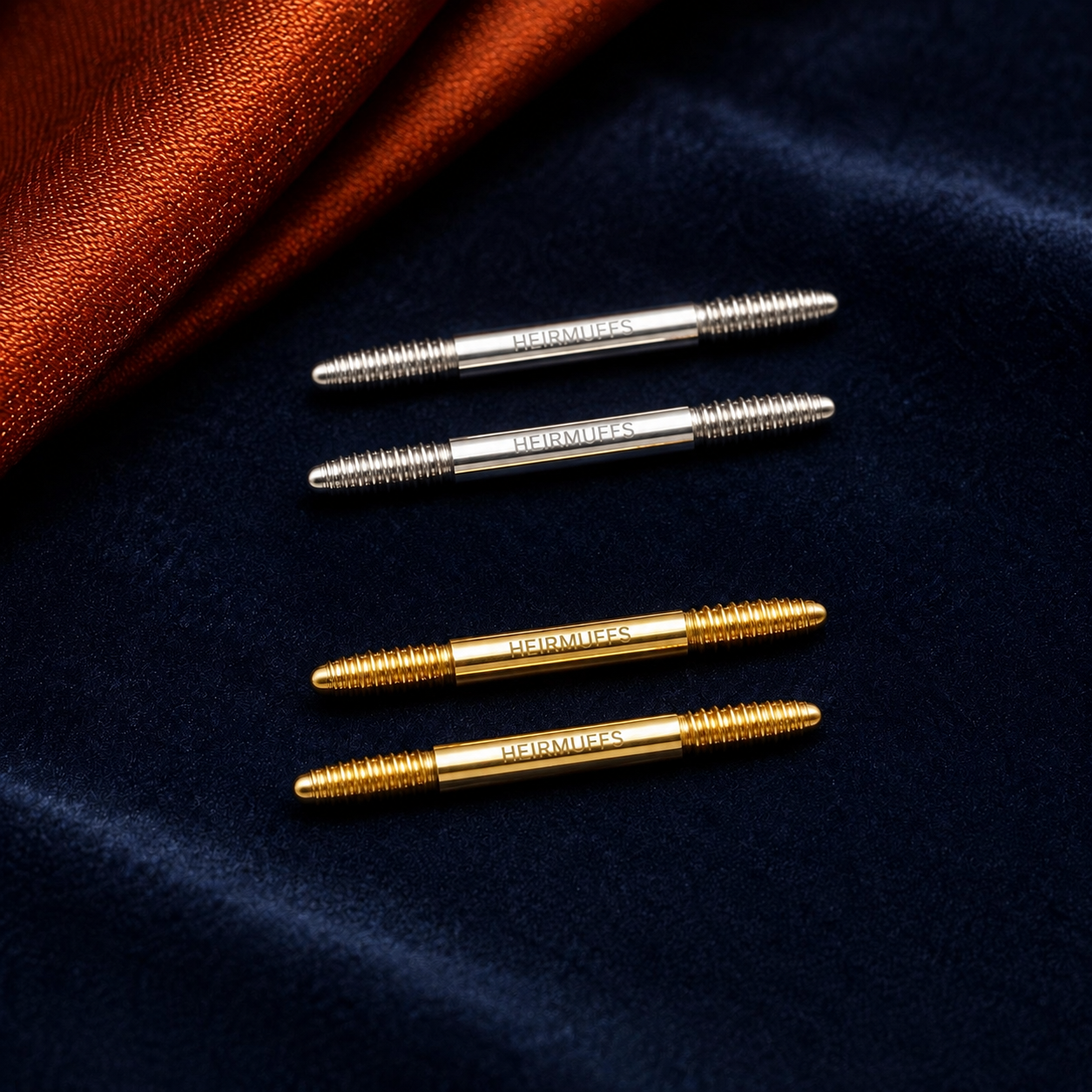 Child-size HEIRMUFFS™ Stem pair for compatible Front Sets and Universal Screw-Backs.