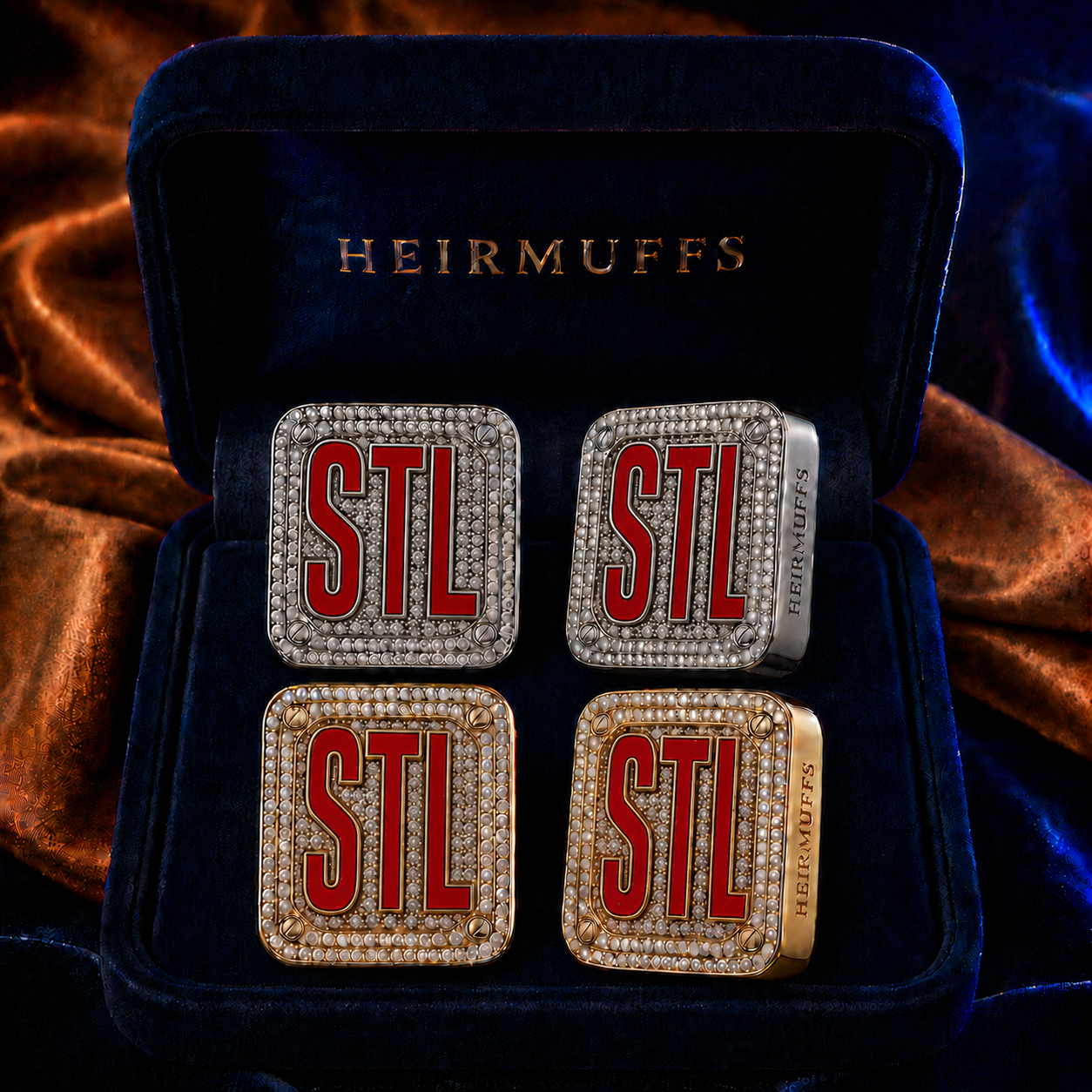 St. Louis interchangeable earring fronts by HEIRMUFFS