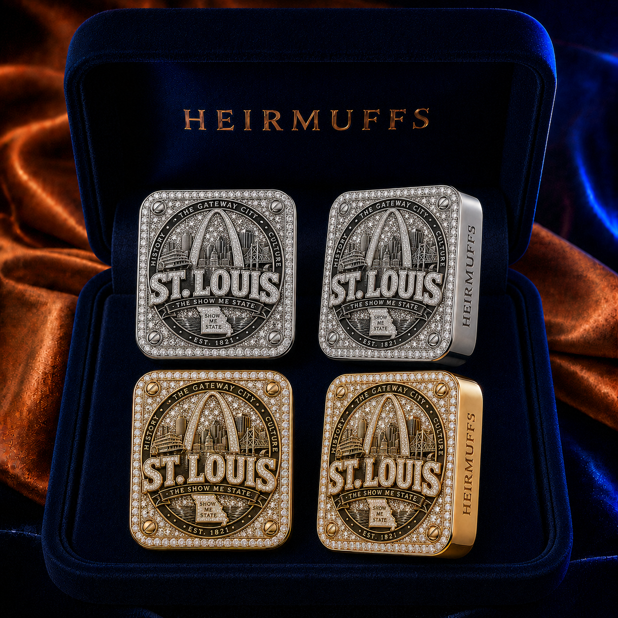St. Louis interchangeable earring fronts by HEIRMUFFS