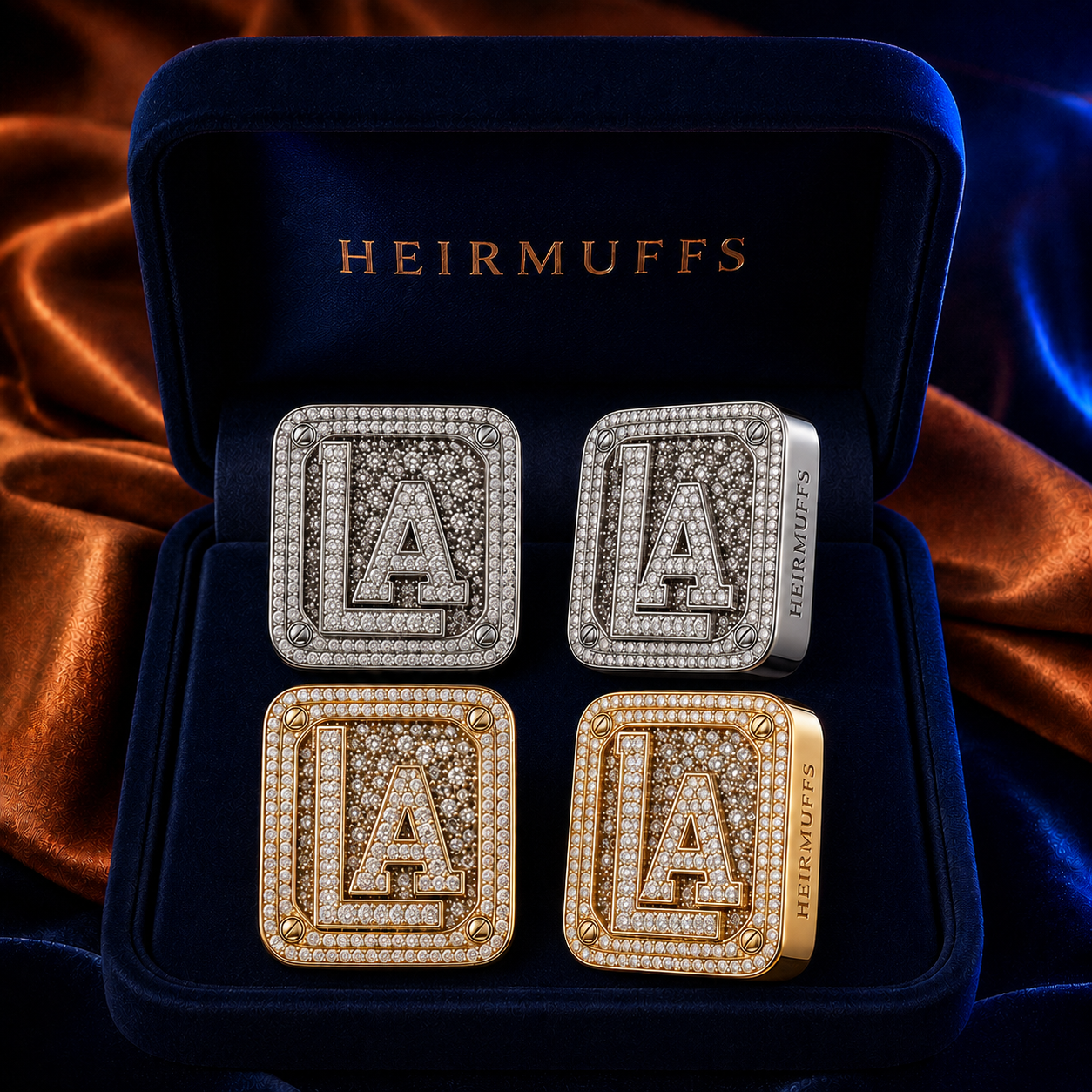 Los Angeles interchangeable earring fronts by HEIRMUFFS