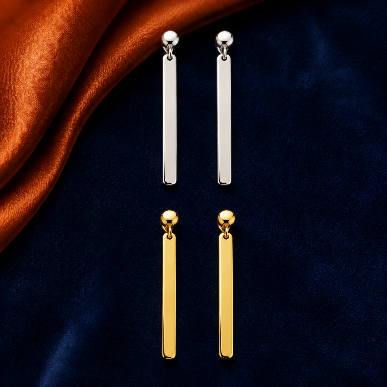 Bar Drop interchangeable earring fronts by HEIRMUFFS