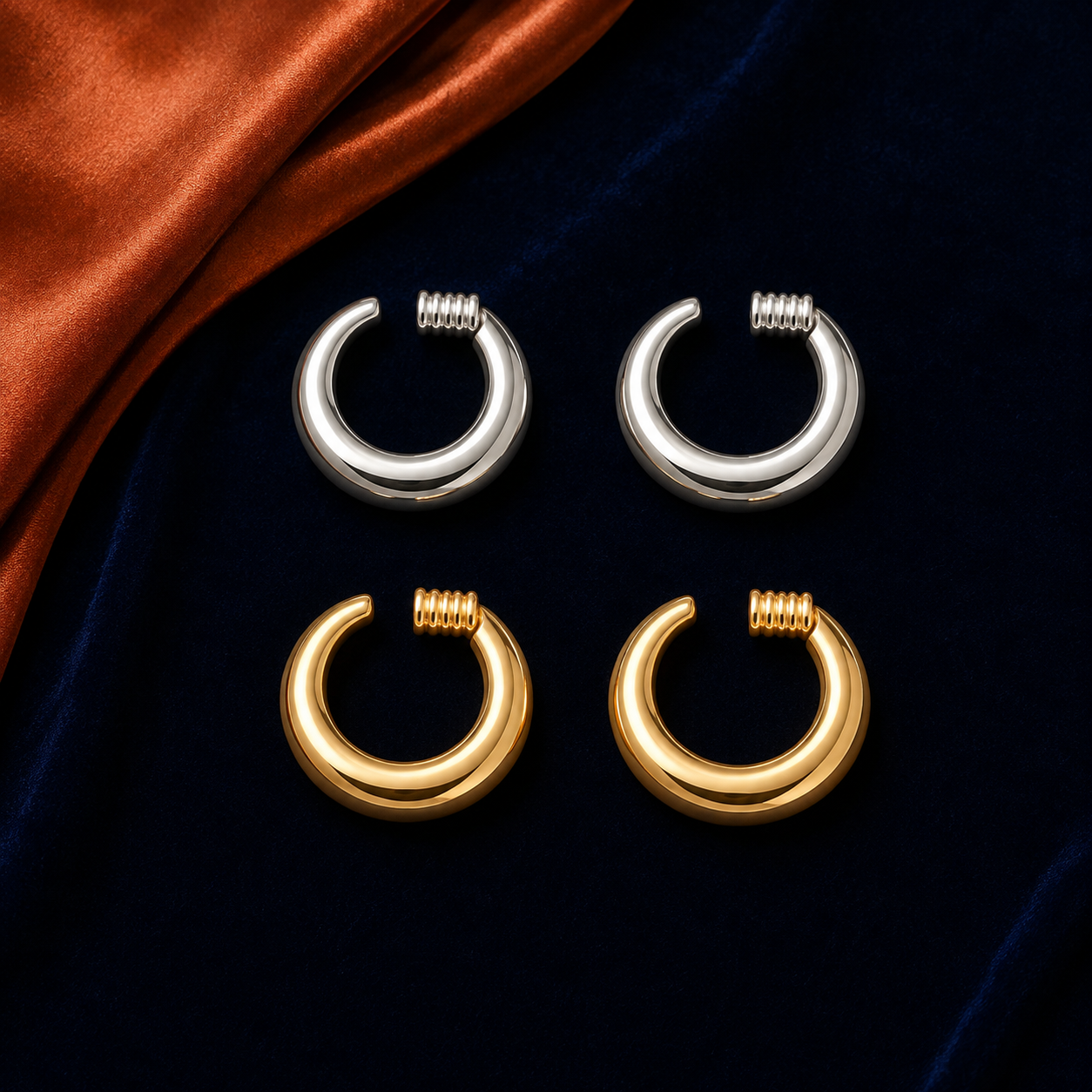 Chunky Hoop interchangeable earring fronts by HEIRMUFFS