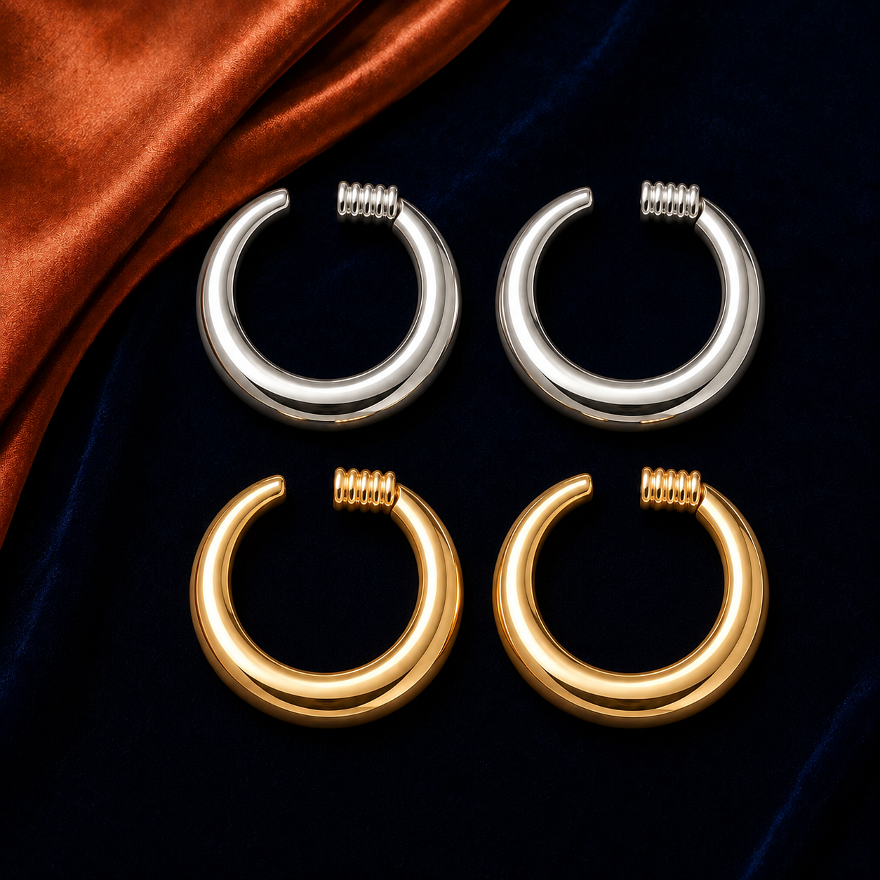 Chunky Hoop interchangeable earring fronts by HEIRMUFFS