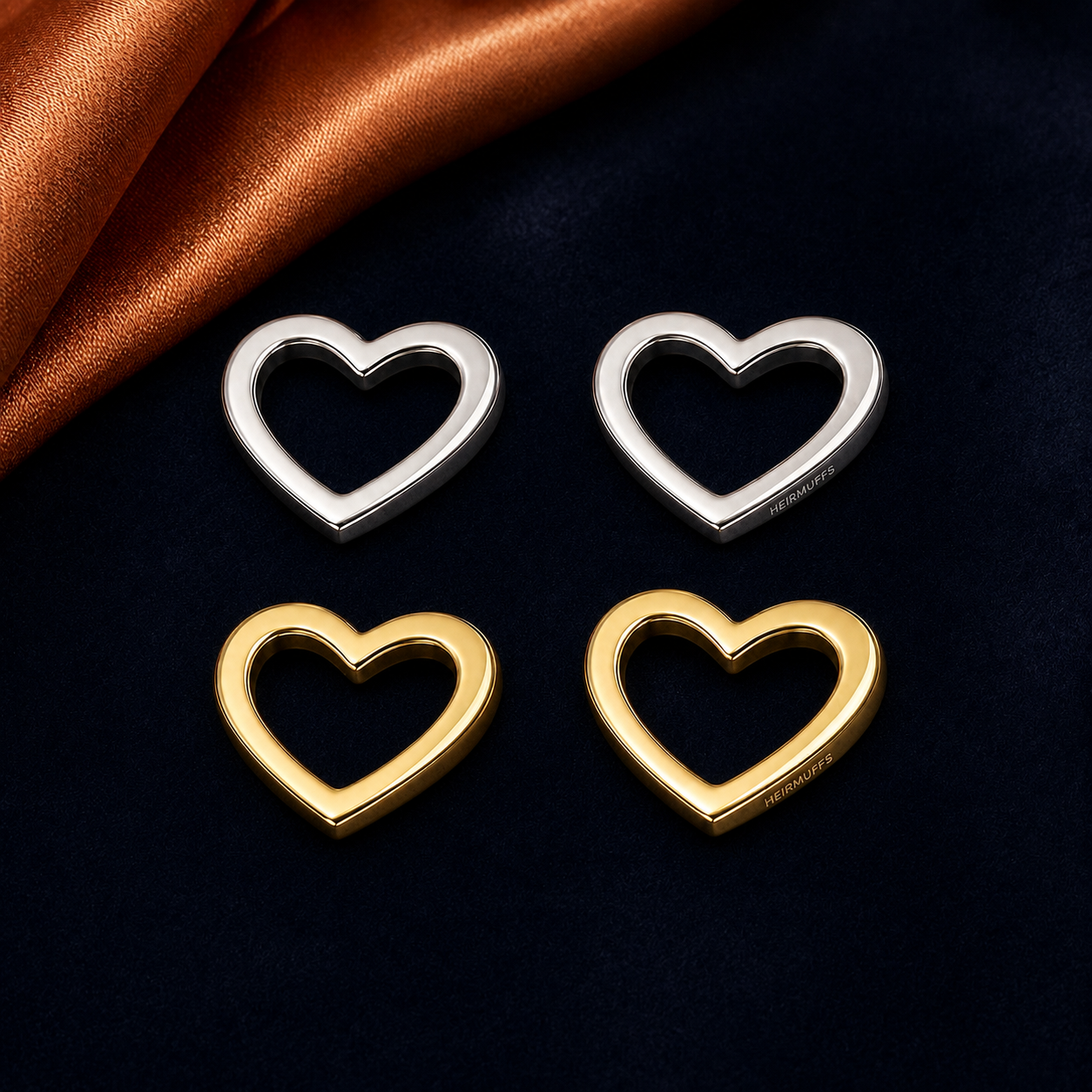 Open Heart interchangeable earring fronts by HEIRMUFFS