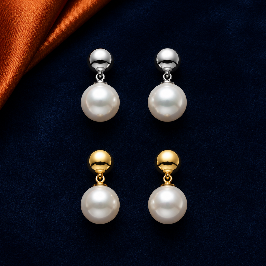 Pearl Drop interchangeable earring fronts by HEIRMUFFS
