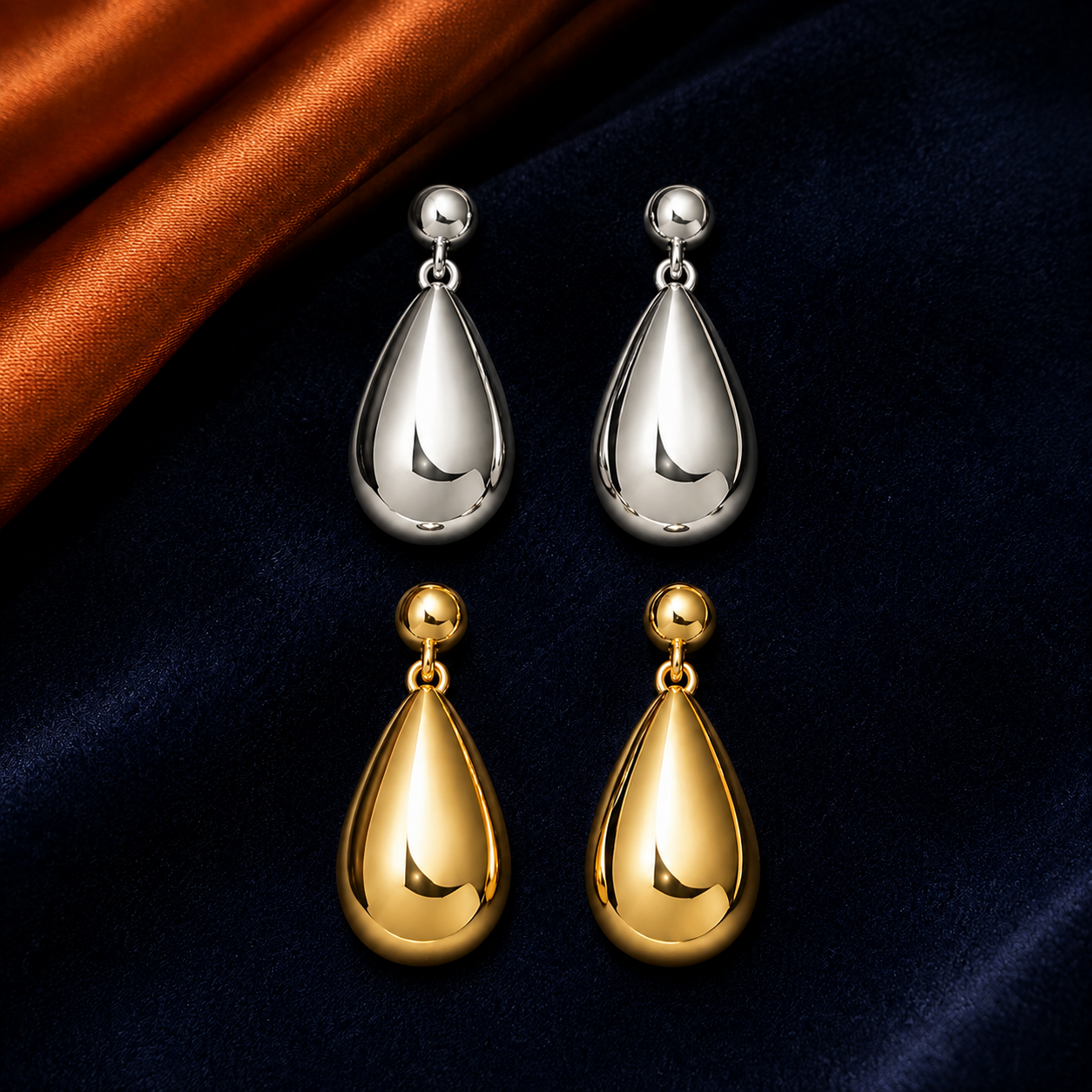 Teardrop Drop interchangeable earring fronts by HEIRMUFFS