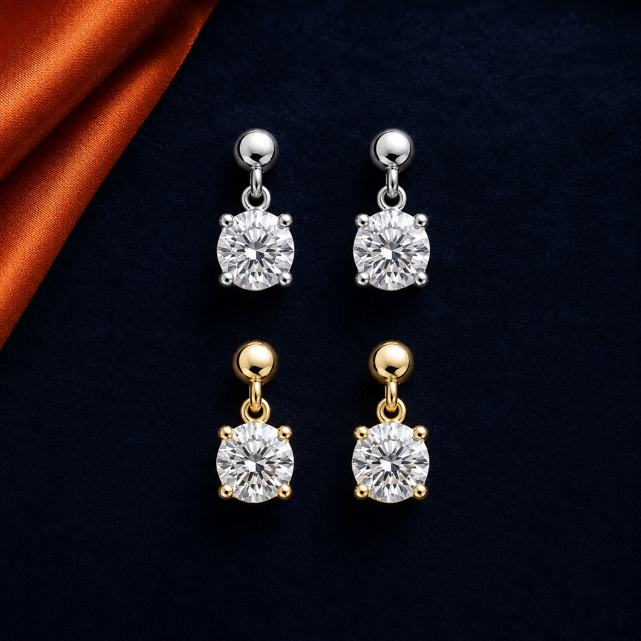Diamond Drop interchangeable earring fronts by HEIRMUFFS