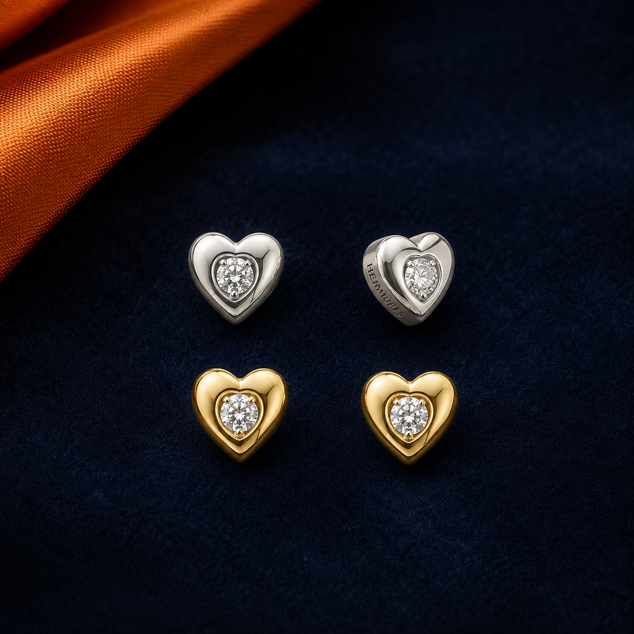Heart Stud interchangeable earring fronts by HEIRMUFFS