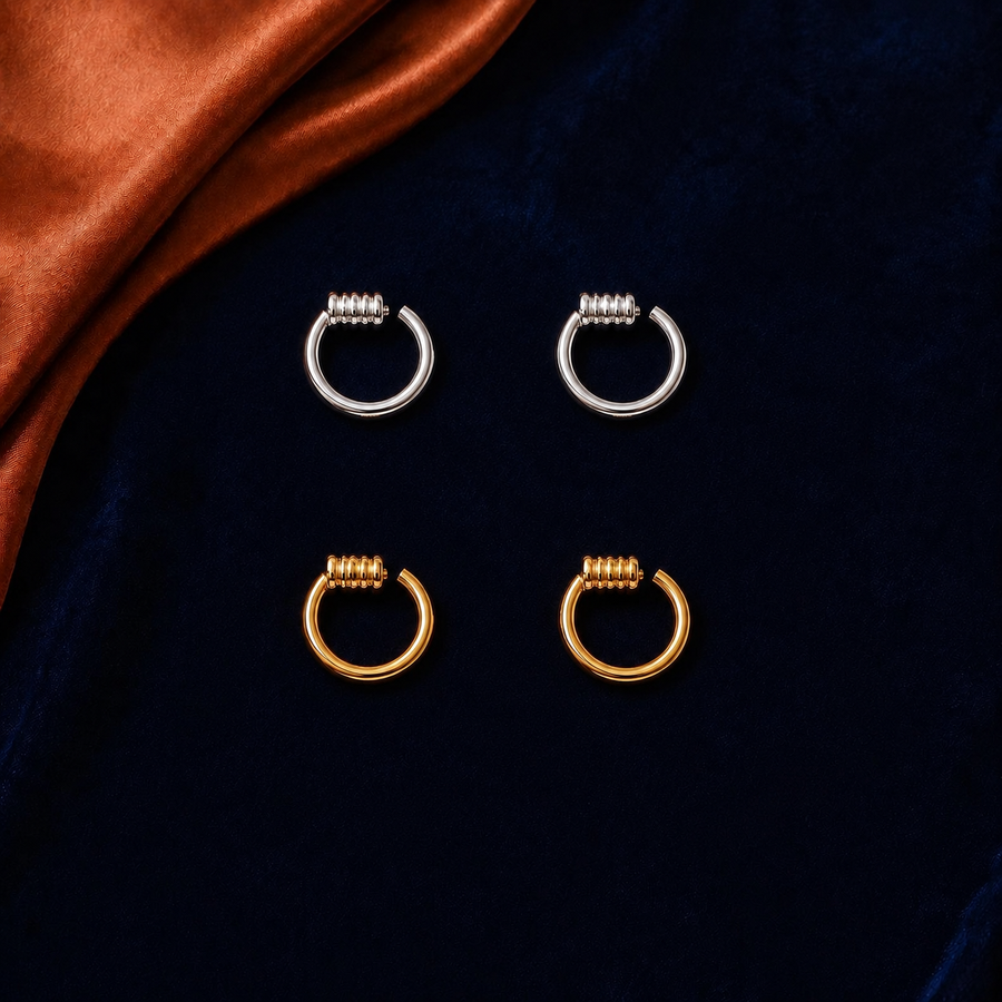 Classic Hoop interchangeable earring fronts by HEIRMUFFS