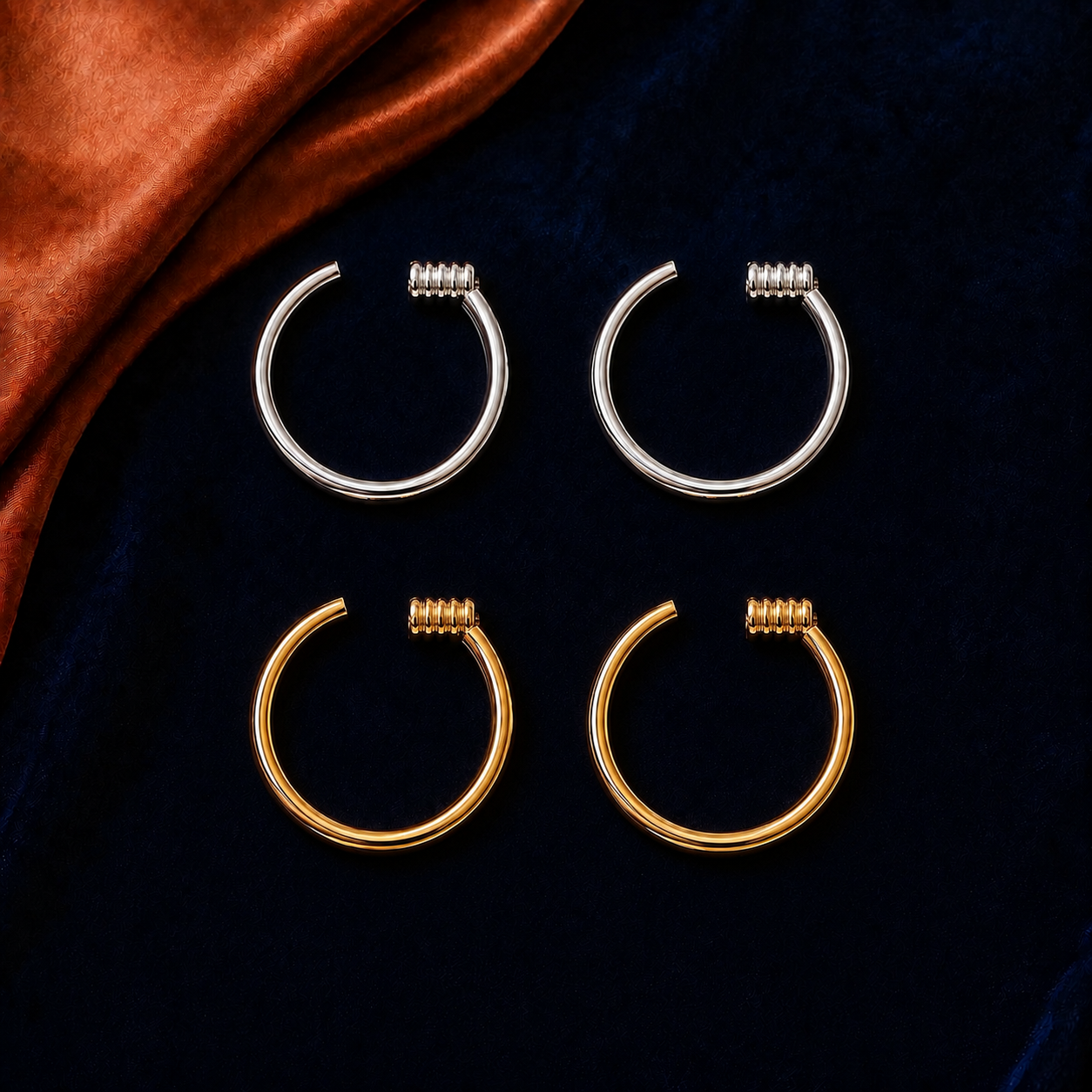 Classic Hoop interchangeable earring fronts by HEIRMUFFS