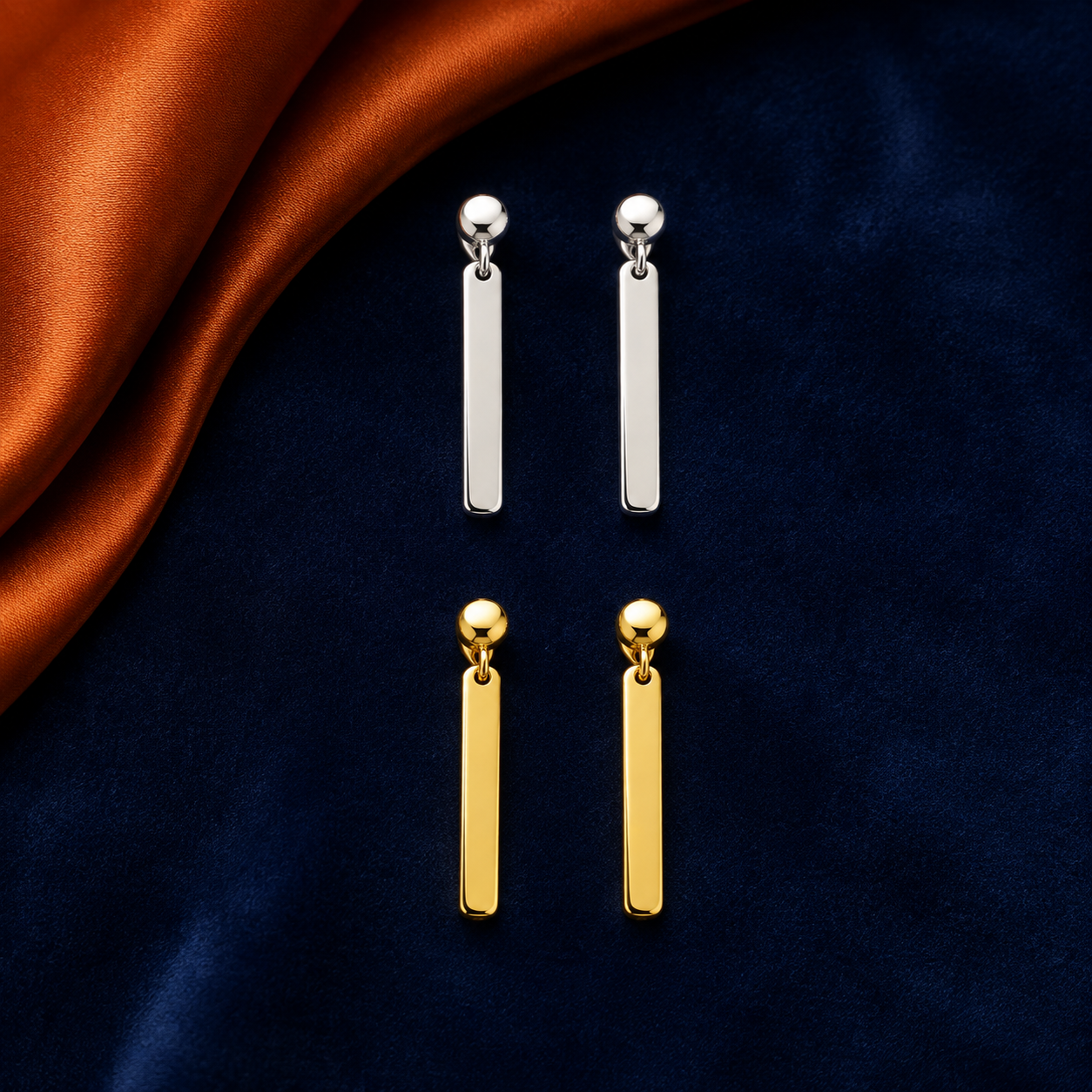 Bar Drop interchangeable earring fronts by HEIRMUFFS