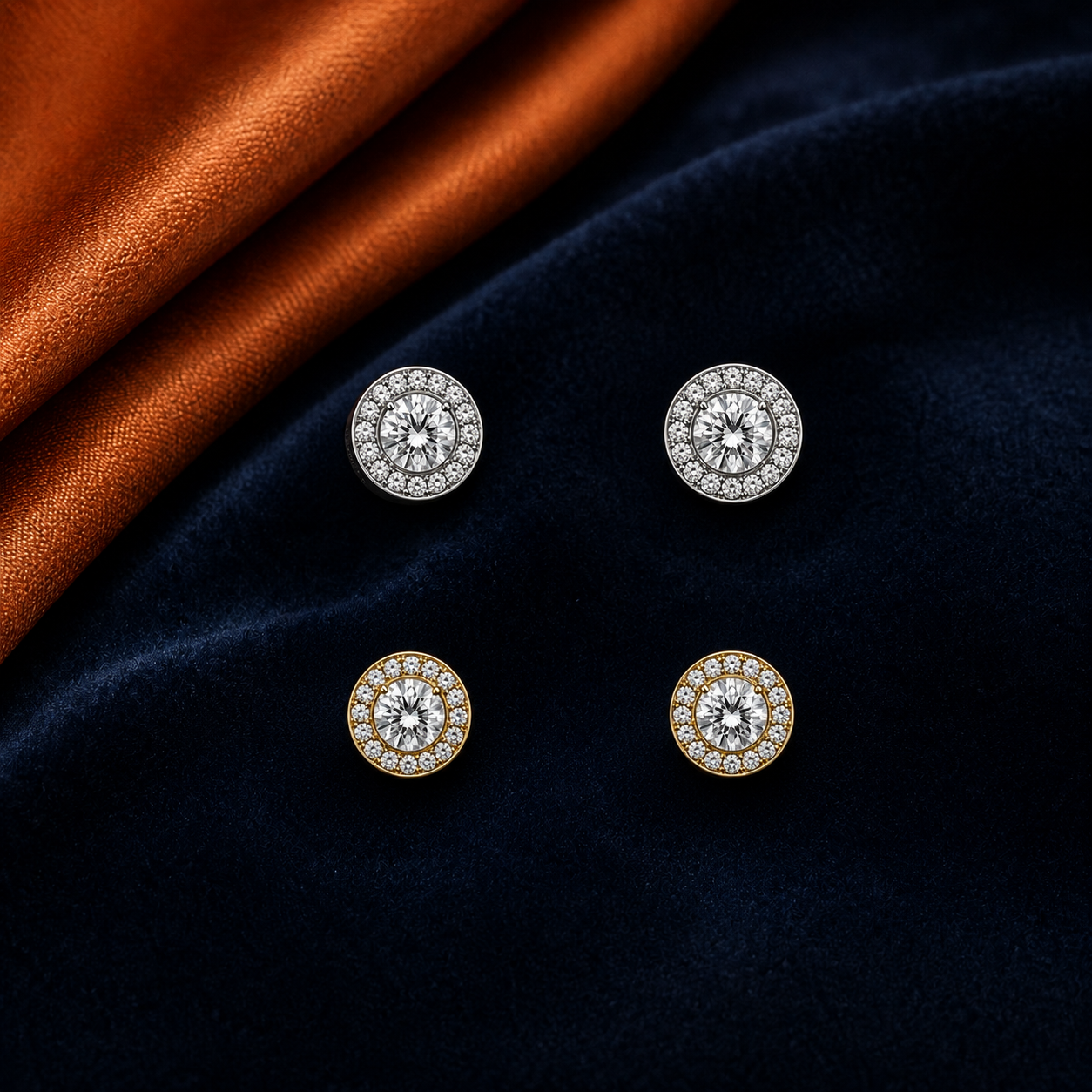 Halo Stud interchangeable earring fronts by HEIRMUFFS, small